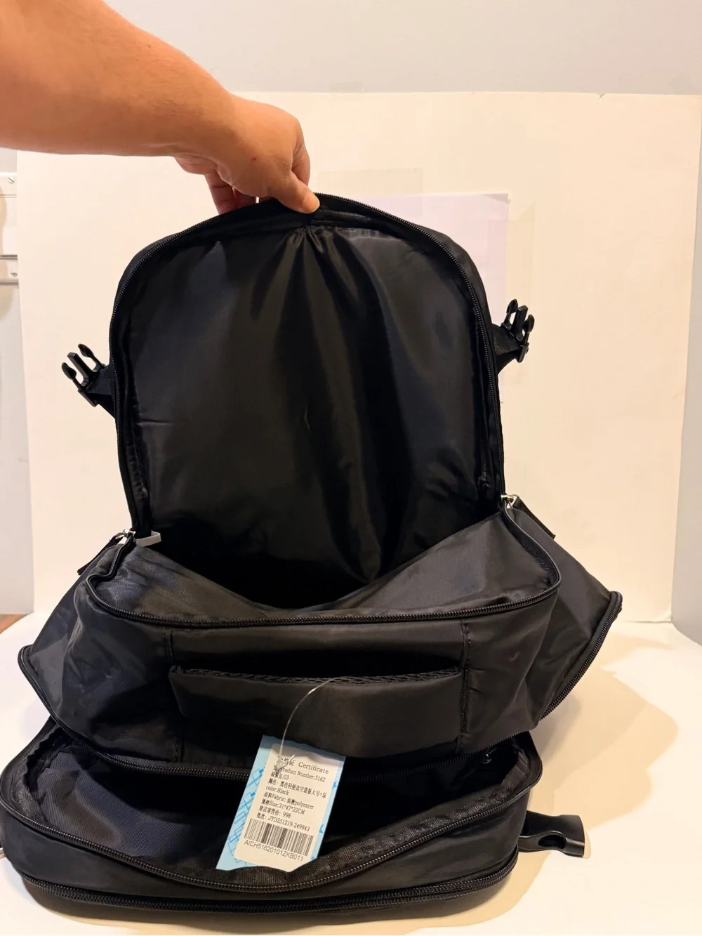 NWT WonHox Black Vacuum Seal Backpack Includes Air Pump